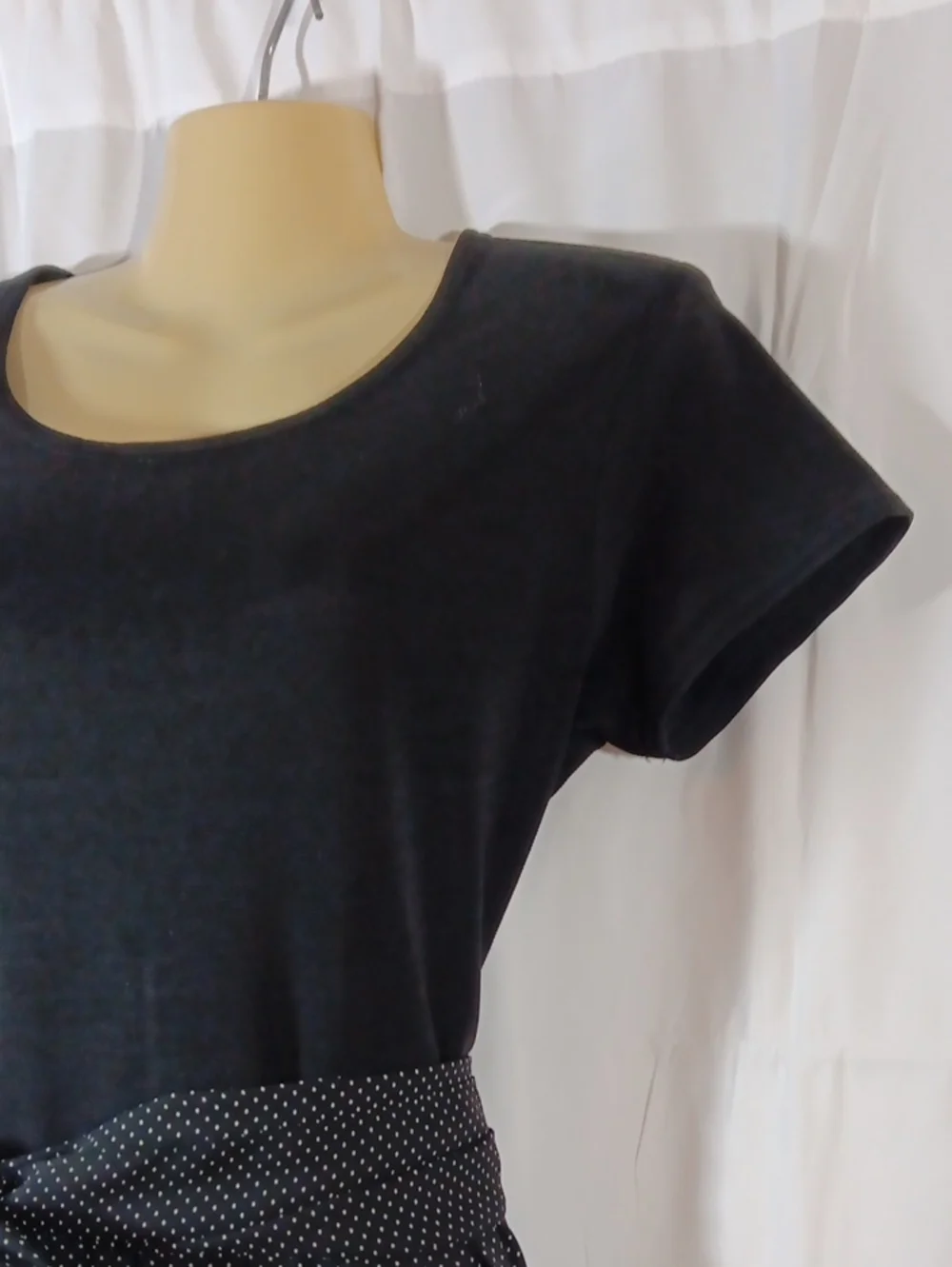 CDC Vintage Womens 8 Jumpsuit Black Polka Dot Wide Leg High Rise Waist Tie - Picture 3 of 14